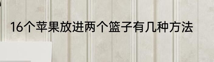 16个苹果放进两个篮子有几种方法