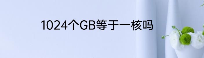 1024个GB等于一核吗