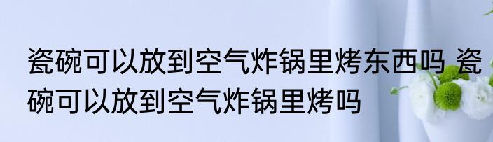 瓷碗可以放到空气炸锅里烤东西吗 瓷碗可以放到空气炸锅里烤吗