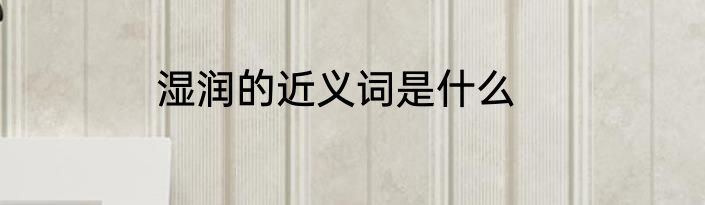 湿润的近义词是什么