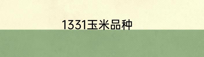 1331玉米品种