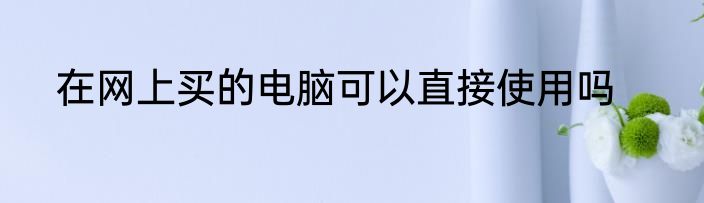 在网上买的电脑可以直接使用吗