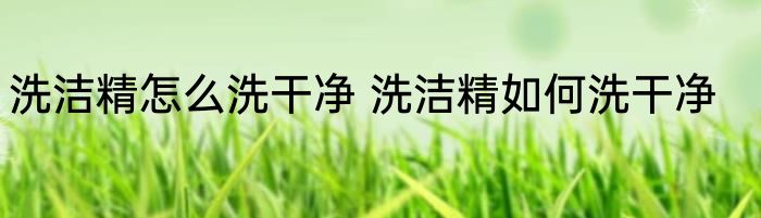 洗洁精怎么洗干净 洗洁精如何洗干净