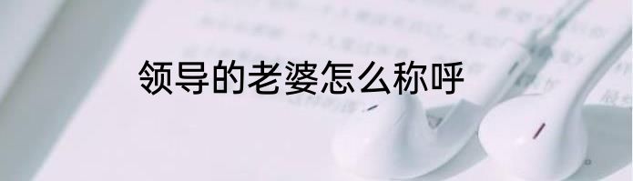 领导的老婆怎么称呼