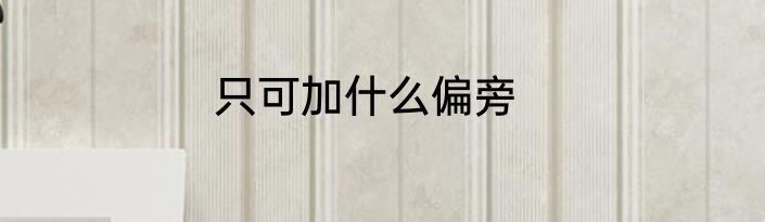 只可加什么偏旁