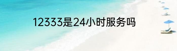 12333是24小时服务吗