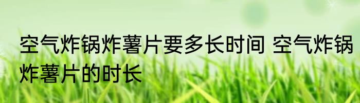 空气炸锅炸薯片要多长时间 空气炸锅炸薯片的时长