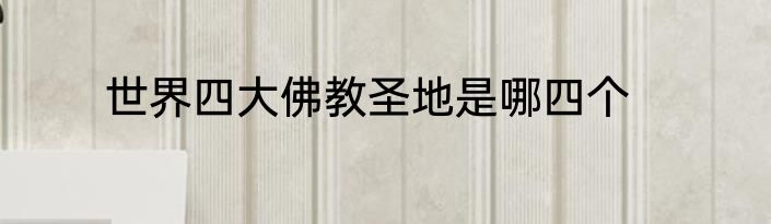 世界四大佛教圣地是哪四个
