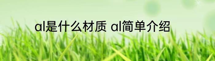 al是什么材质 al简单介绍