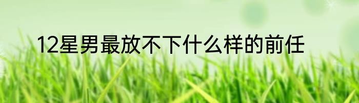 12星男最放不下什么样的前任
