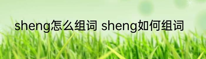 sheng怎么组词 sheng如何组词