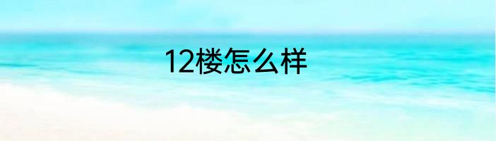 12楼怎么样