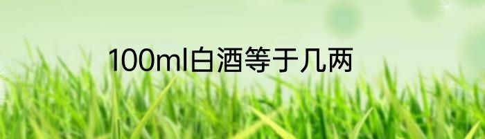 100ml白酒等于几两