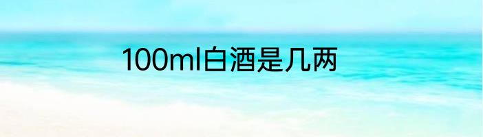 100ml白酒是几两