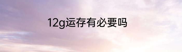 12g运存有必要吗