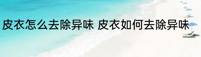 皮衣怎么去除异味 皮衣如何去除异味