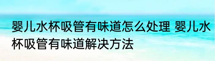 婴儿水杯吸管有味道怎么处理 婴儿水杯吸管有味道解决方法