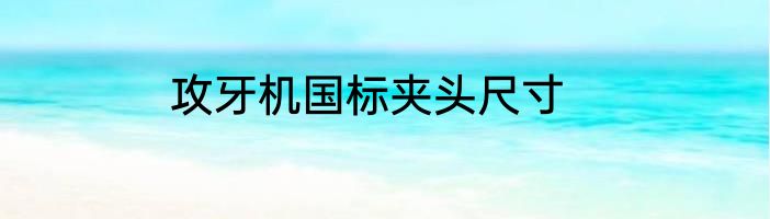 攻牙机国标夹头尺寸