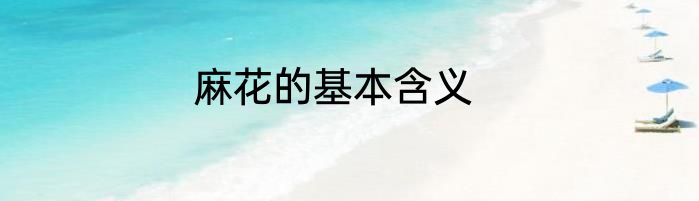 麻花的基本含义