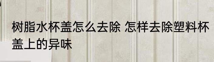 树脂水杯盖怎么去除 怎样去除塑料杯盖上的异味