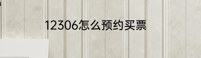12306怎么预约买票