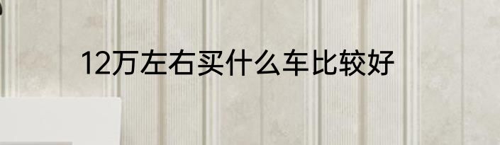 12万左右买什么车比较好