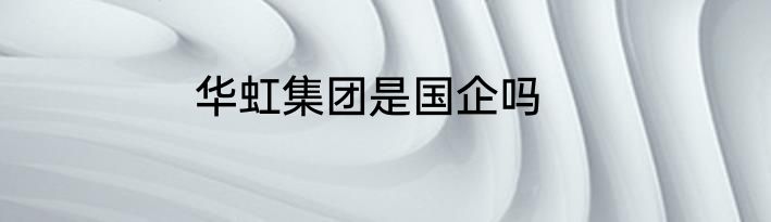 华虹集团是国企吗