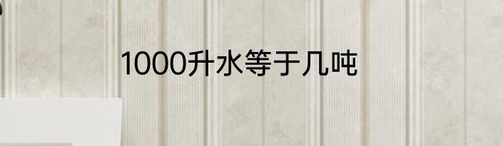 1000升水等于几吨