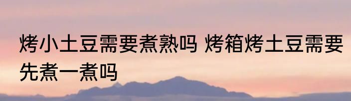 烤小土豆需要煮熟吗 烤箱烤土豆需要先煮一煮吗
