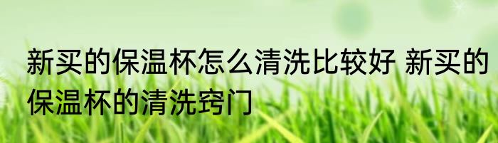 新买的保温杯怎么清洗比较好 新买的保温杯的清洗窍门