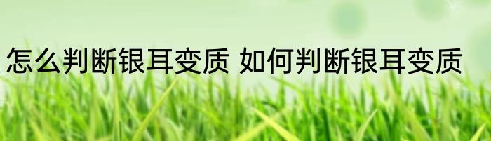怎么判断银耳变质 如何判断银耳变质