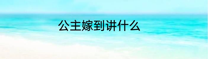 公主嫁到讲什么