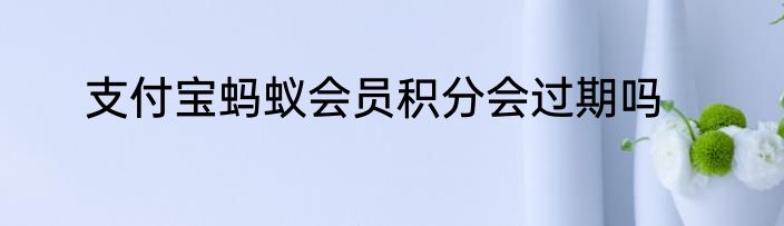 支付宝蚂蚁会员积分会过期吗