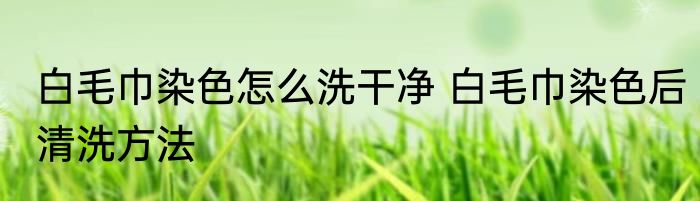 白毛巾染色怎么洗干净 白毛巾染色后清洗方法