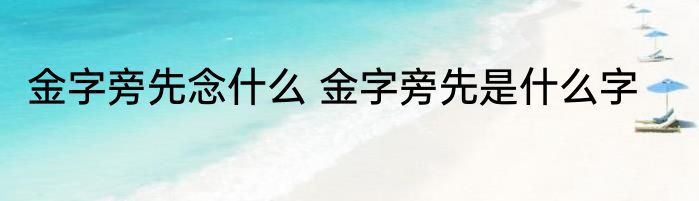 金字旁先念什么 金字旁先是什么字