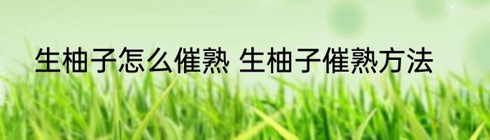 生柚子怎么催熟 生柚子催熟方法