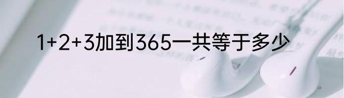 1+2+3加到365一共等于多少