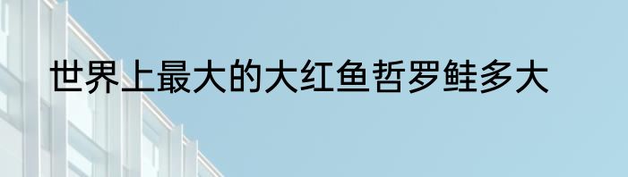 世界上最大的大红鱼哲罗鲑多大