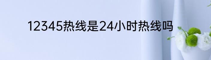 12345热线是24小时热线吗