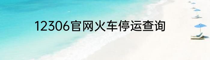 12306官网火车停运查询