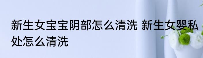 新生女宝宝阴部怎么清洗 新生女婴私处怎么清洗