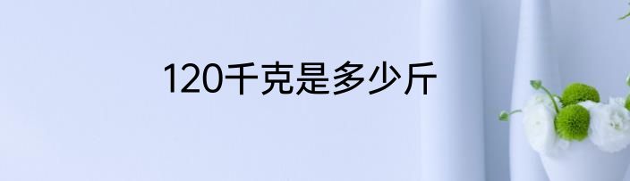 120千克是多少斤
