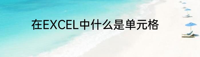 在EXCEL中什么是单元格