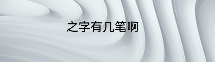 之字有几笔啊