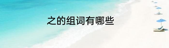 之的组词有哪些