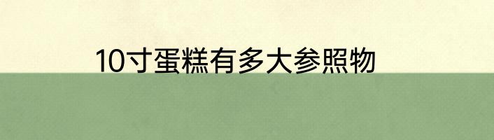 10寸蛋糕有多大参照物