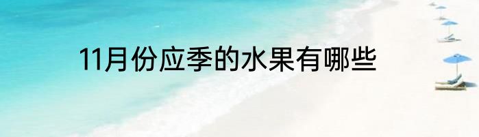 11月份应季的水果有哪些