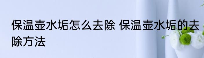 保温壶水垢怎么去除 保温壶水垢的去除方法