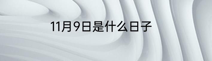 11月9日是什么日子