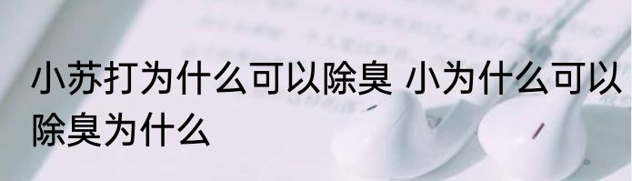 小苏打为什么可以除臭 小为什么可以除臭为什么